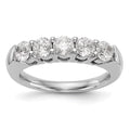 14K White Gold 5-Stone Wedding Band Ring T962