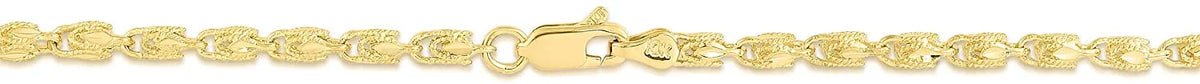 10k Yellow Gold 3mm Solid Turkish Rope Chain Necklace N67523