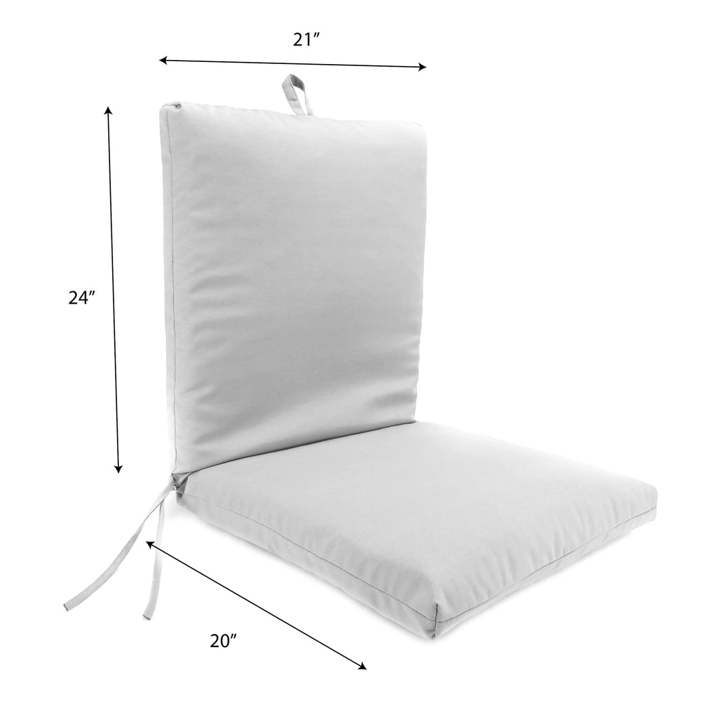 Dill Green Rectangular Outdoor Chair Cushion with Ties Q70881