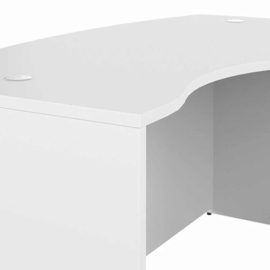 White L-Bow Desk Shell Z75395