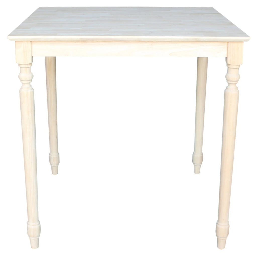 Solid Wood Top Table with Turned Legs E81907