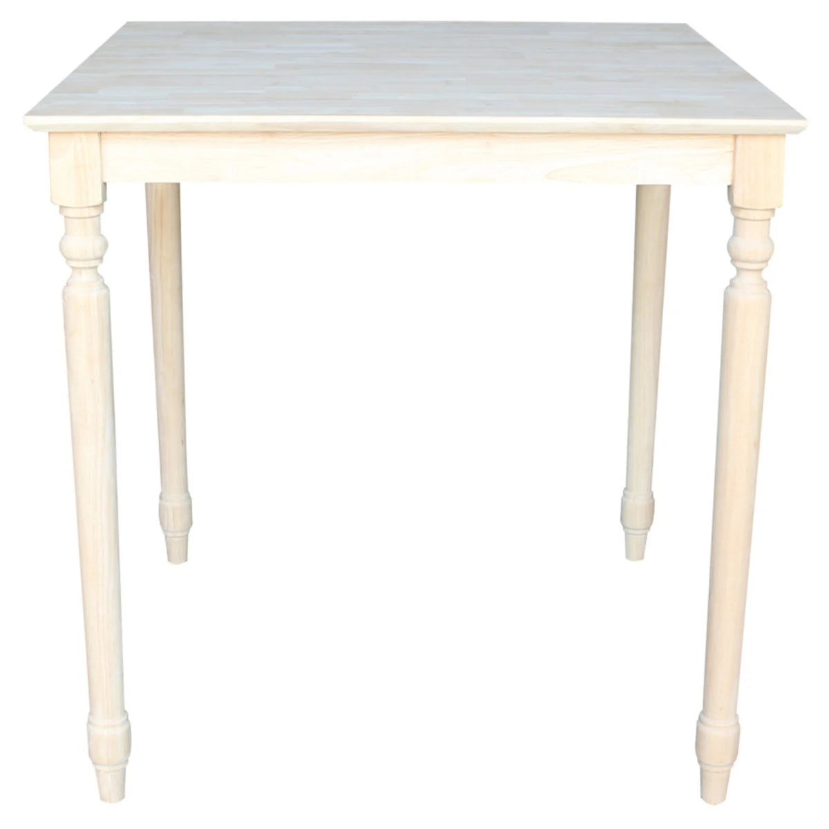 Solid Wood Top Table with Turned Legs E81907