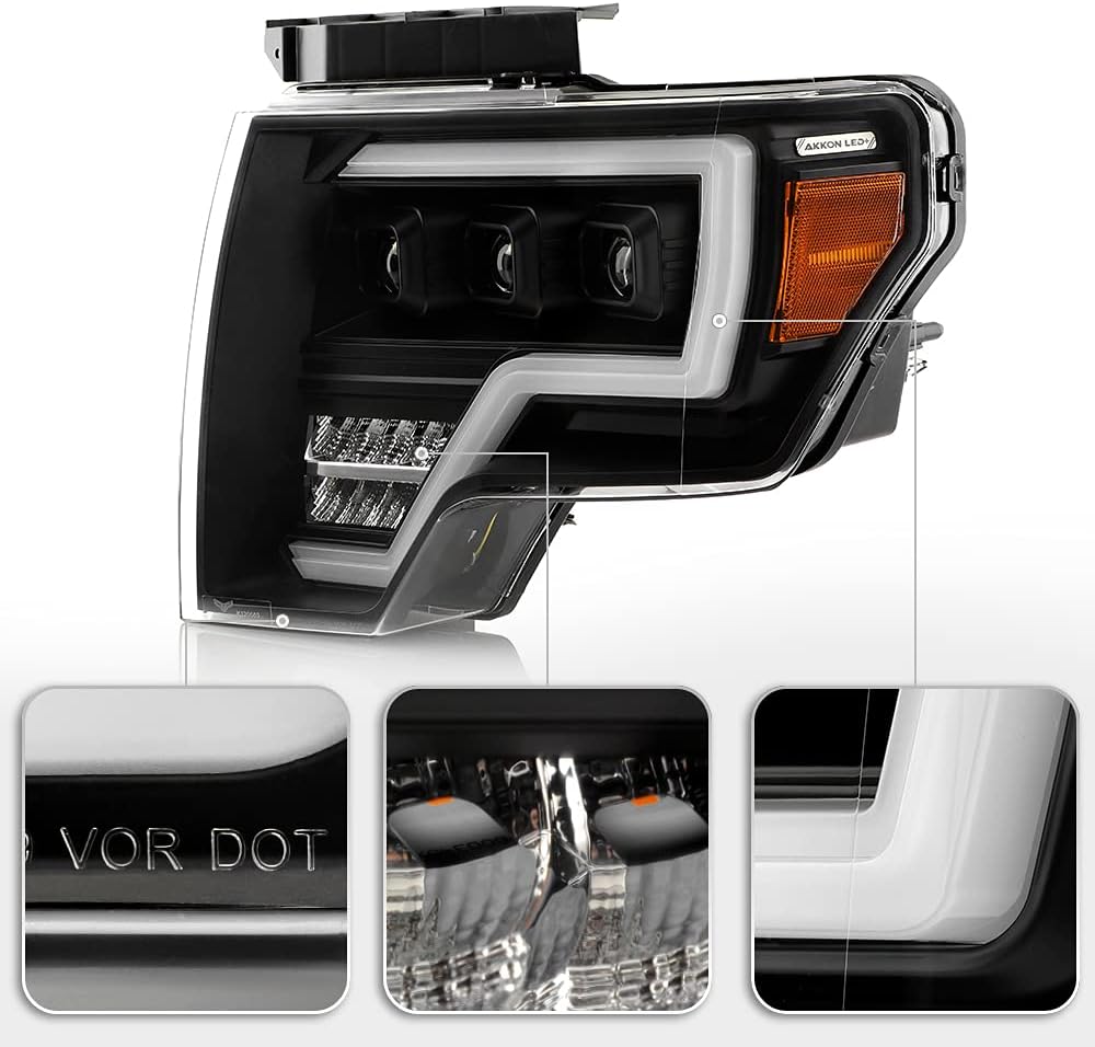 Pair of Full LED Projector Headlights for Ford F 150 Pickup D567968