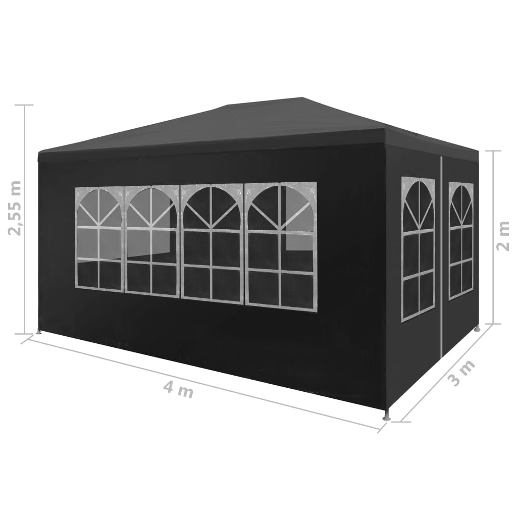 Anthracite Party Tent 9'10"x13'1" Q5885