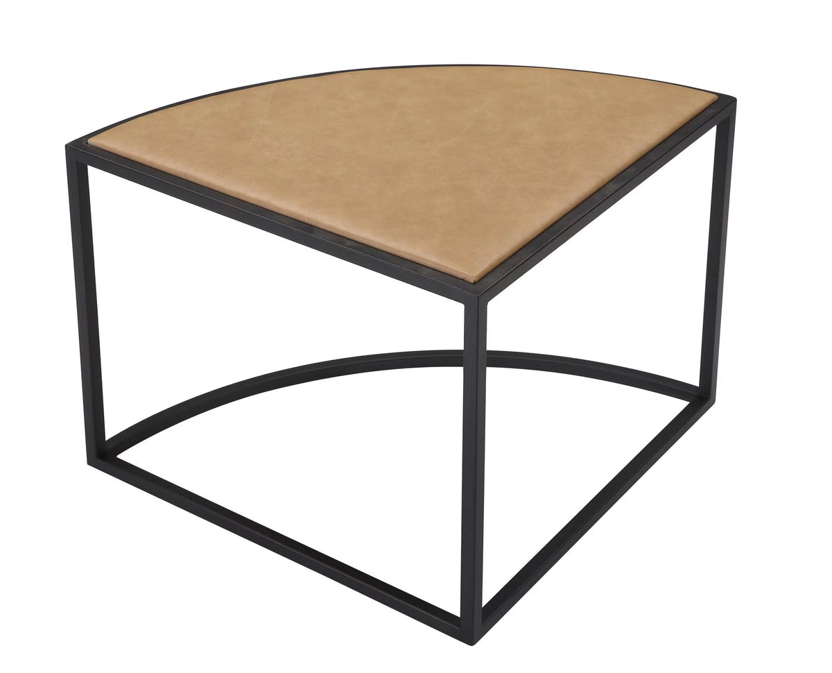 Black Round Coffee Table with 4 Nesting Stools G74040