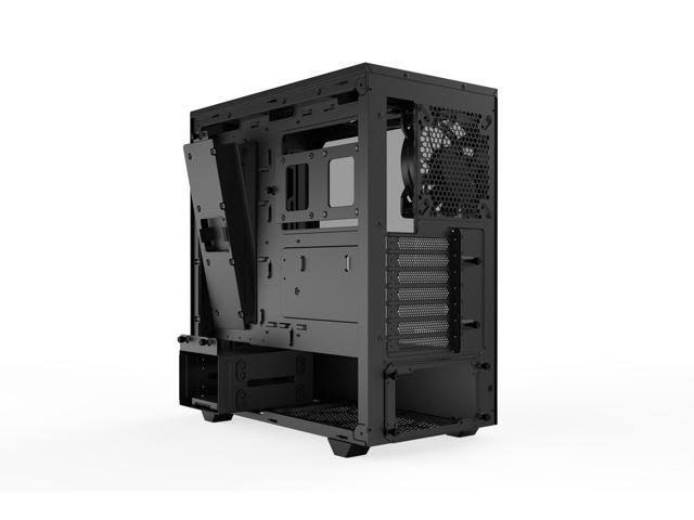 Black ATX Computer Case Midi Tower Tempered Glass H85245