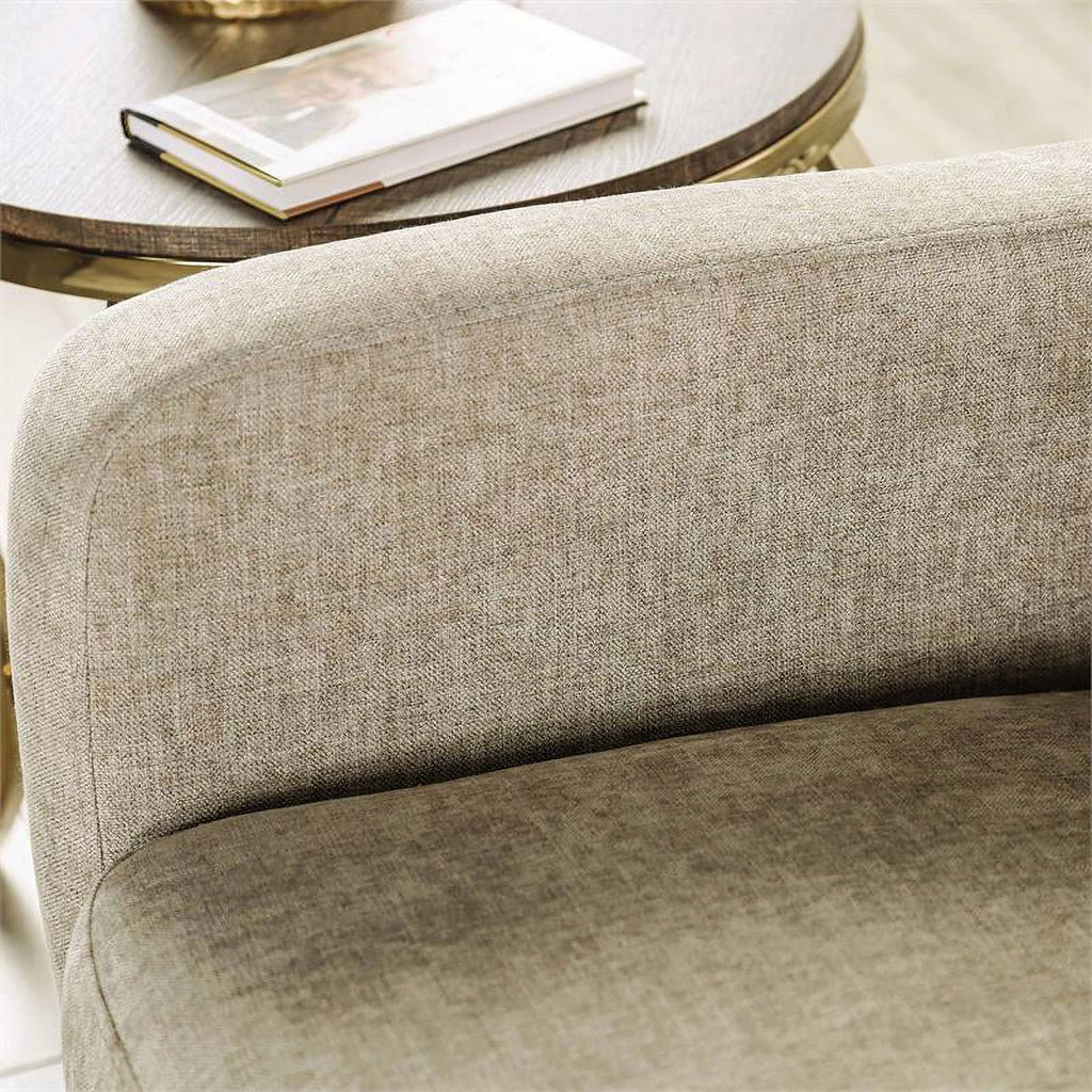 Beige Fabric Tufted Loveseat I52123