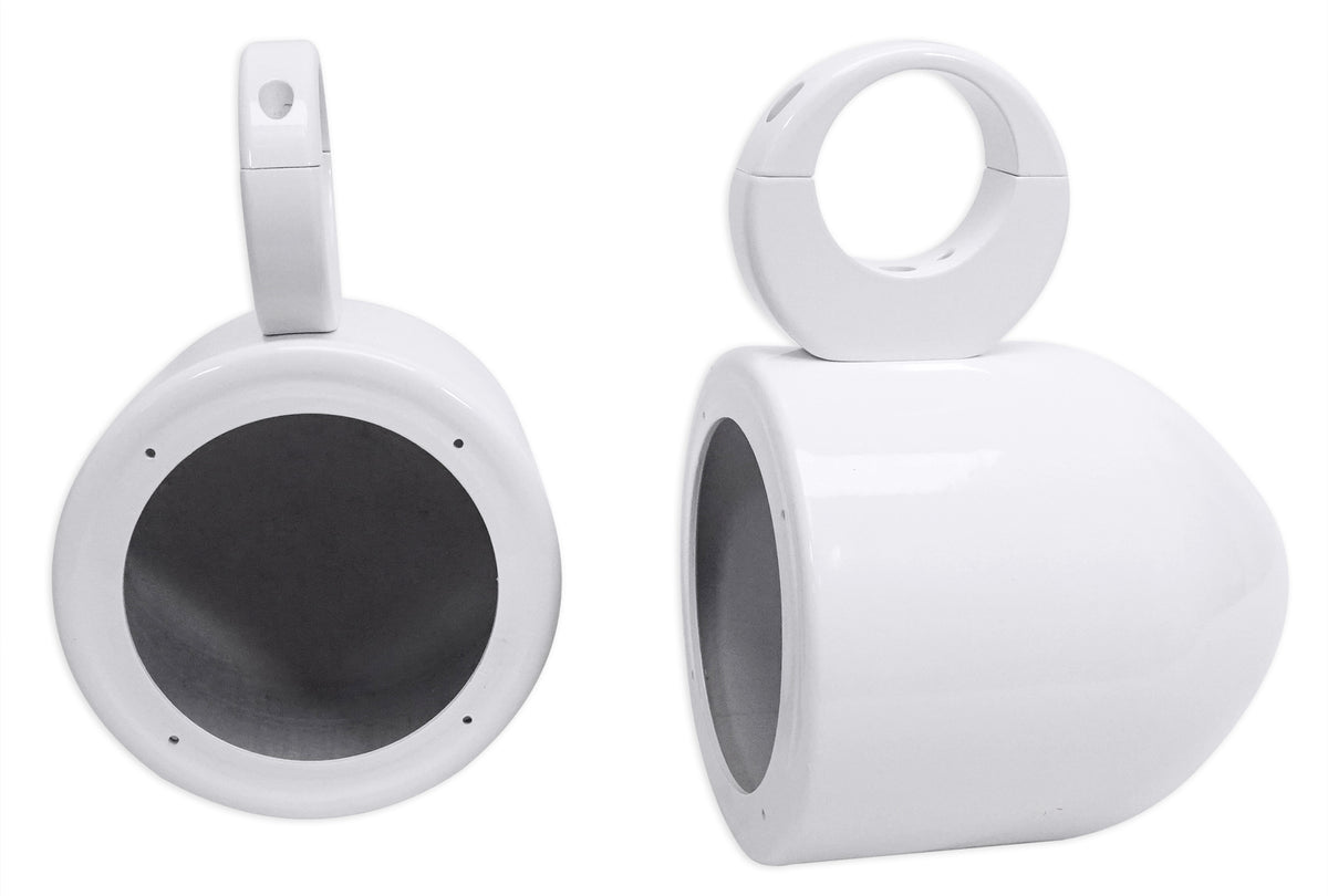 5.25" 360° Swivel White Aluminum Surface Mount Speaker Pods U396027
