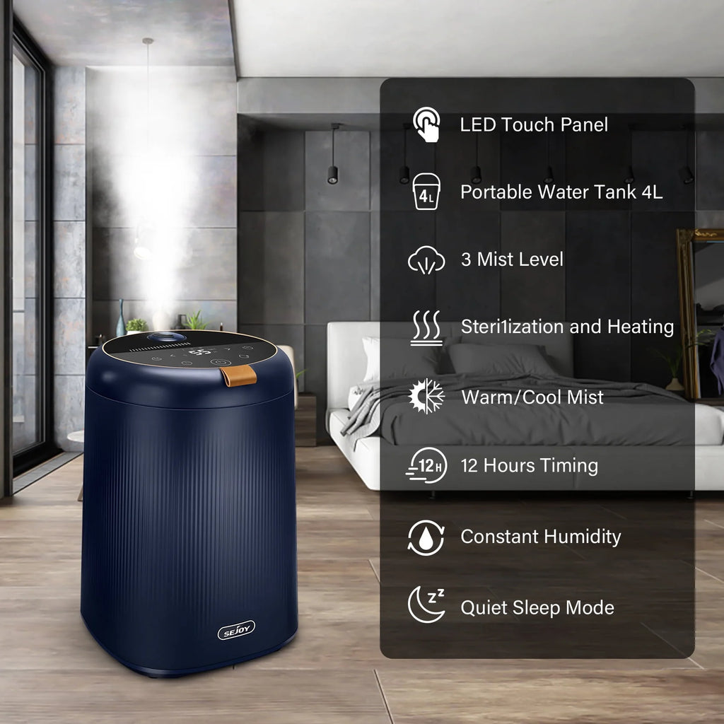 4L Top Fill Ultrasonic Cool and Warm Mist Humidifier E6734