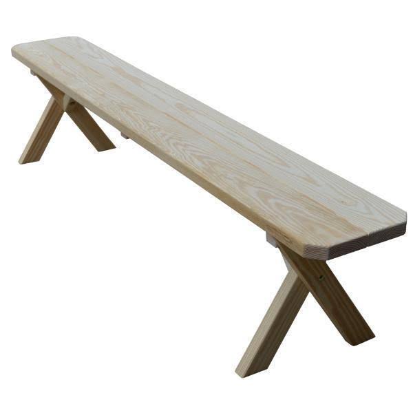 Yellow Pine Picnic Crossleg Bench 6ft U769