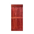 Solid Cherry Red Stained Pine Wood Interior Sliding Barn Door Slab I770