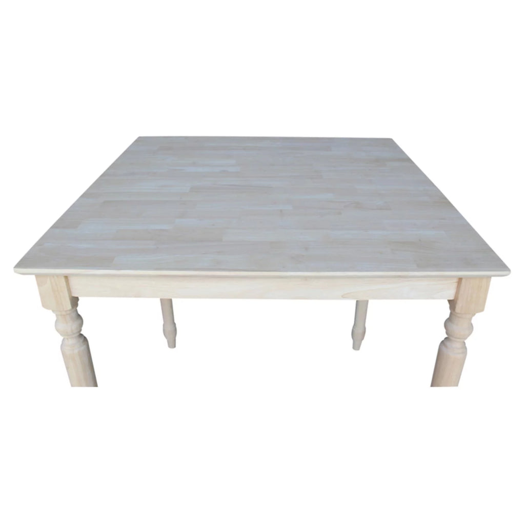 Solid Wood Top Table with Turned Legs E81907
