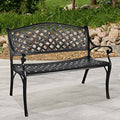 Black Cast Aluminum Bench P390812