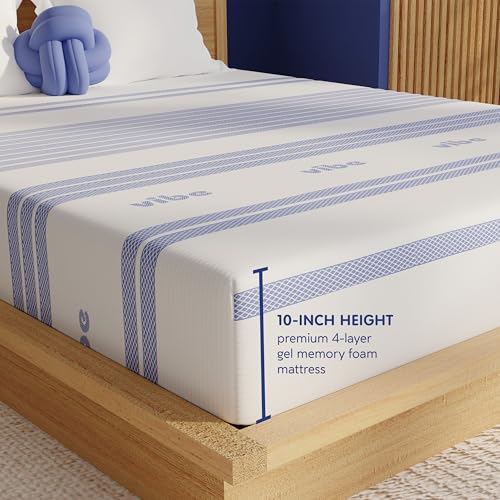 Gel Memory Foam Mattress, 12-Inch Queen White J512