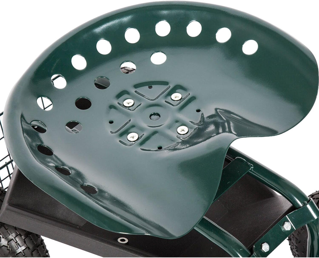 Rolling Garden Cart Work Seat with Tool Tray S180872