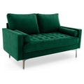 Green Velvet Loveseat L5279