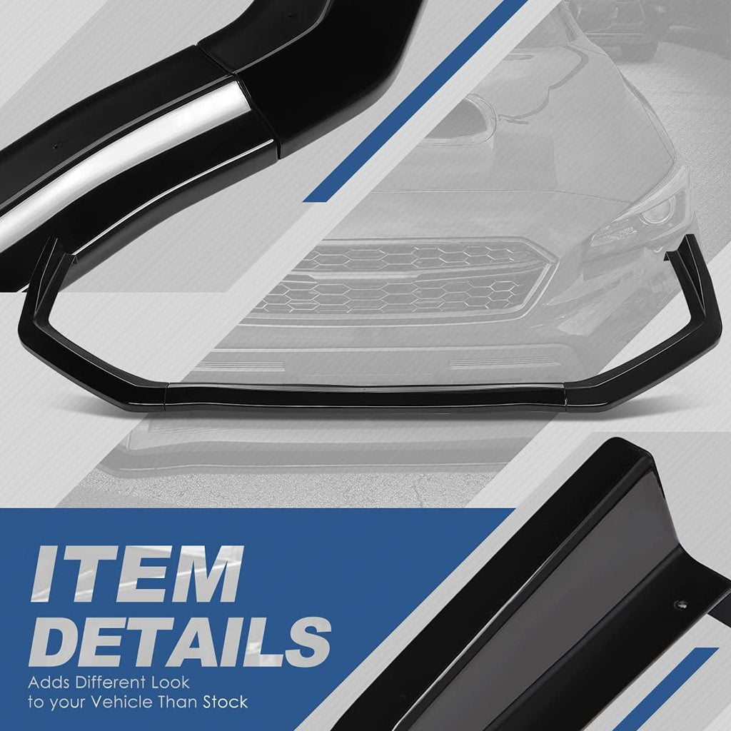 3Pcs Gloss Black Front Bumper Body Lip Spoiler Splitter W494828