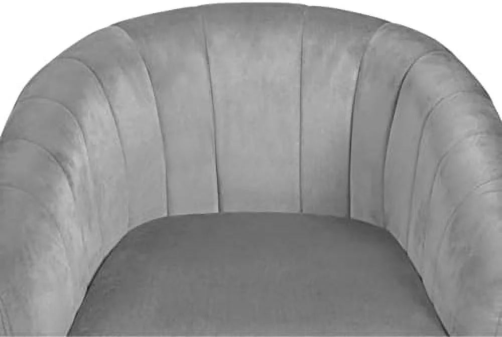 Sherpa Accent Chair with Gold Metal Legs S183