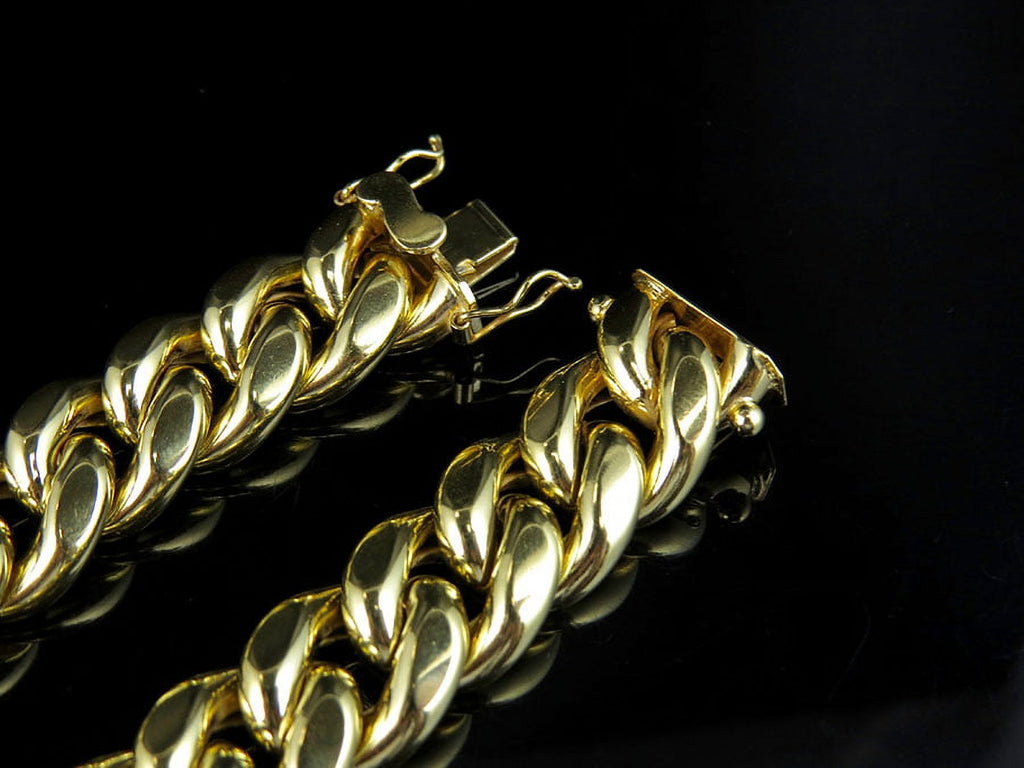 10K Yellow Gold Miami Cuban Link Chain with Box Clasp E934629
