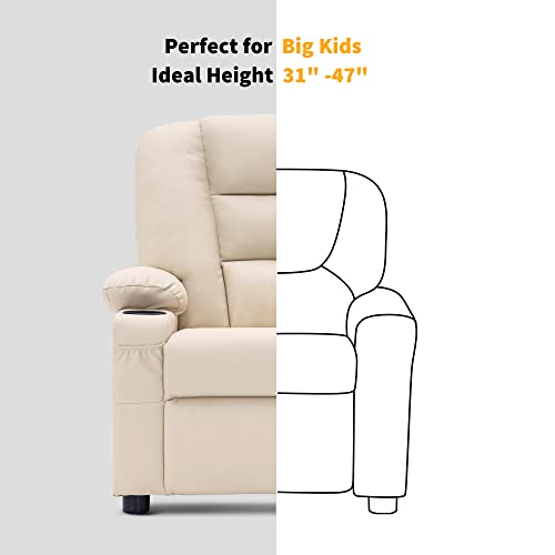 Dark Grey Faux Leather Recliner Chair with Cup Holders E920781