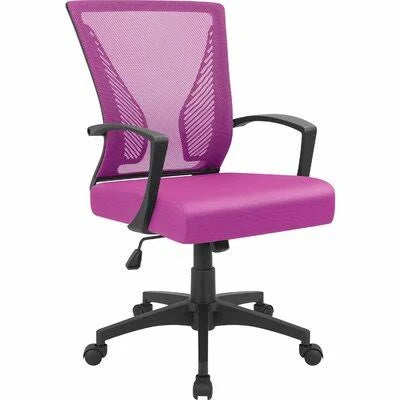 Pink Black Mesh Task Chair R216