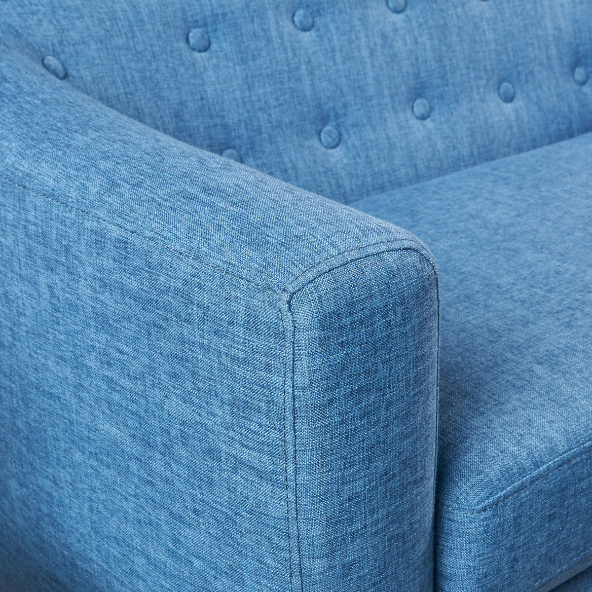 Muted Orange Fabric Mid Century Loveseat S892