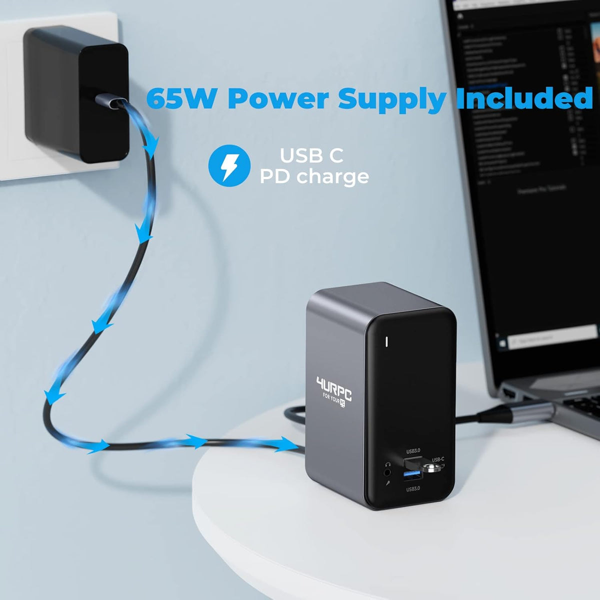 15-in-1 USB C Docking Station with Dual HDMI, VGA, USB, RJ45 V605