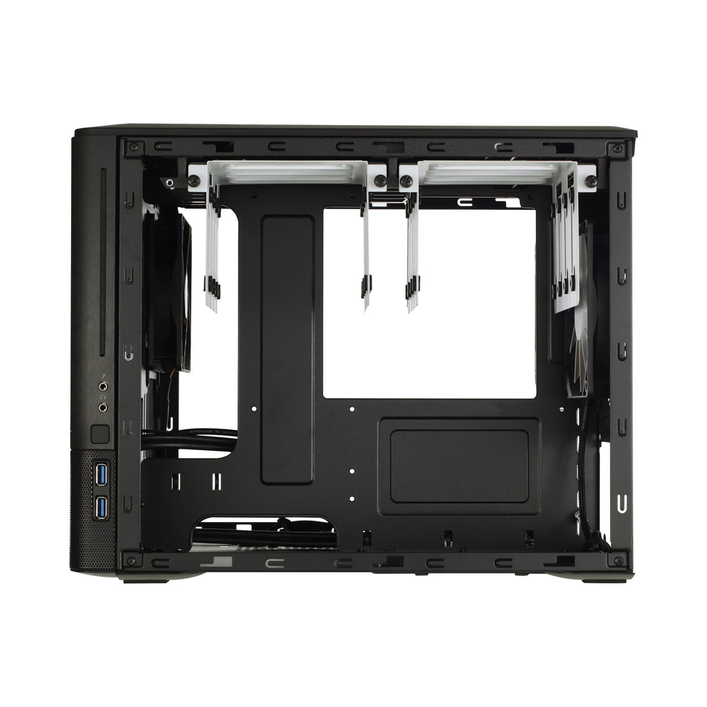 Black Window Aluminum/Steel Micro ATX Cube Computer Case M4886