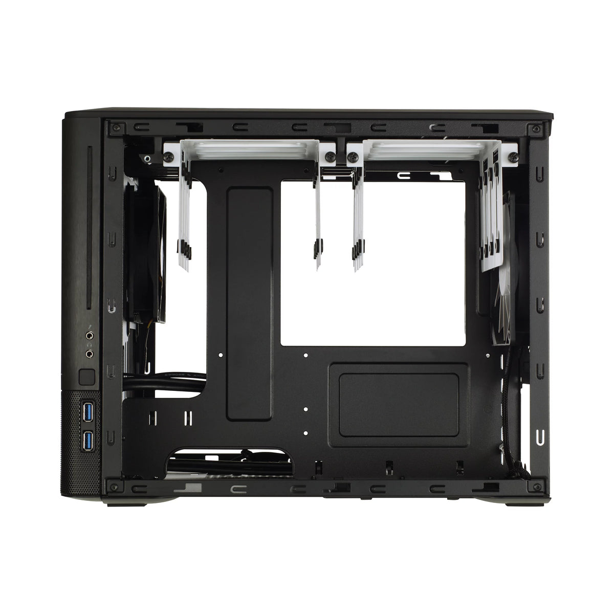 Black Window Aluminum/Steel Micro ATX Cube Computer Case M4886