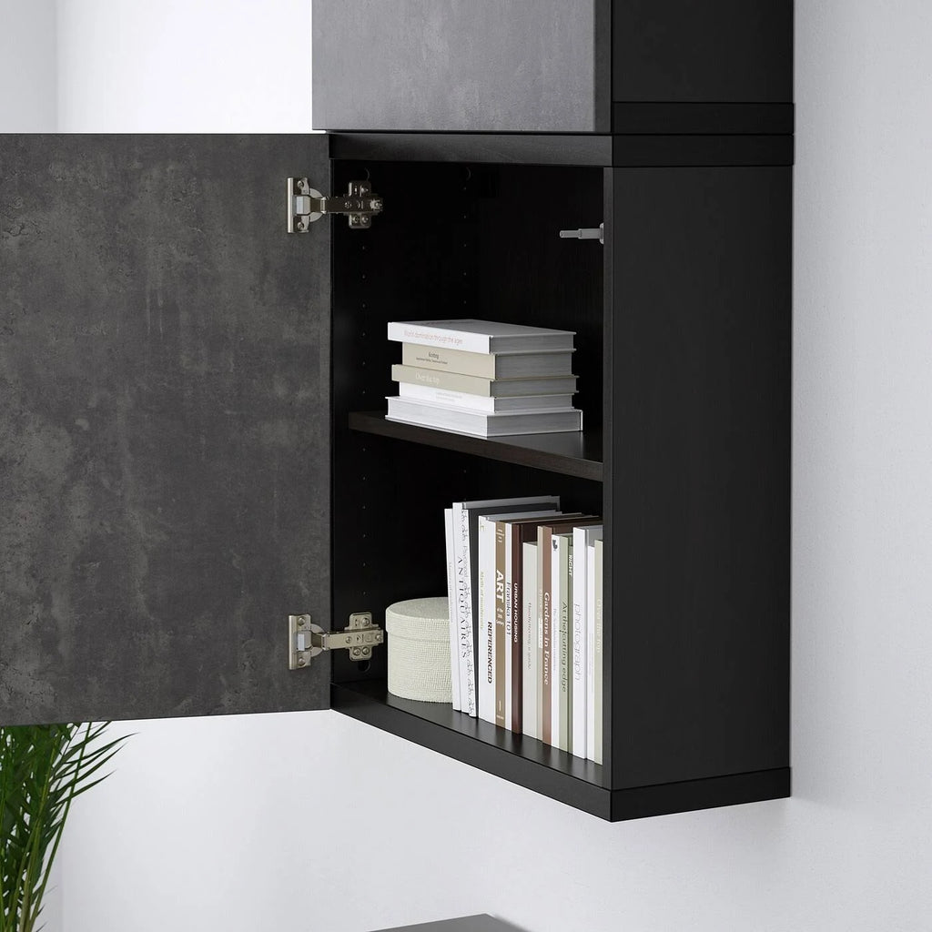 Black-Brown Wall Cabinet with 2 Doors Z21257