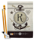 28 x 40 in. Nautical K Decorative Vertical Double Sided H119706