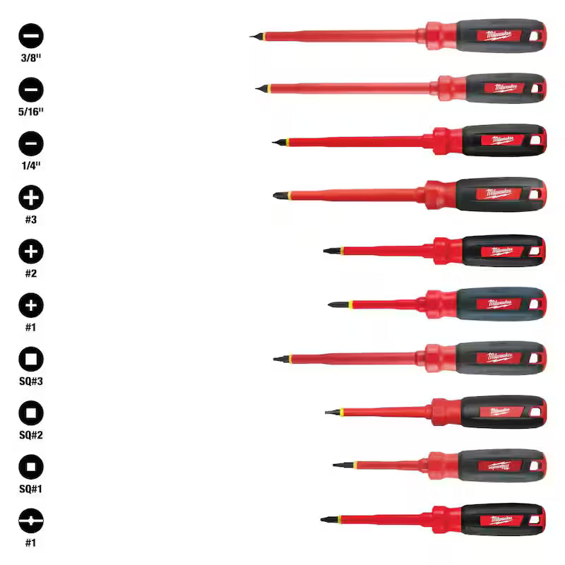 1000V Insulated Screwdriver Set 10-Piece L848464
