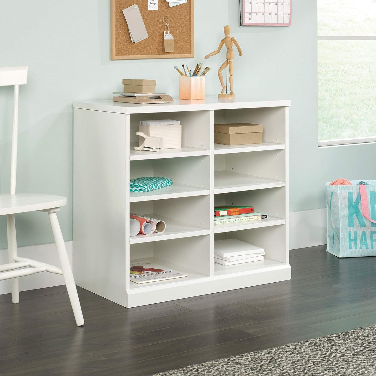 White Open Storage Cabinet V964754
