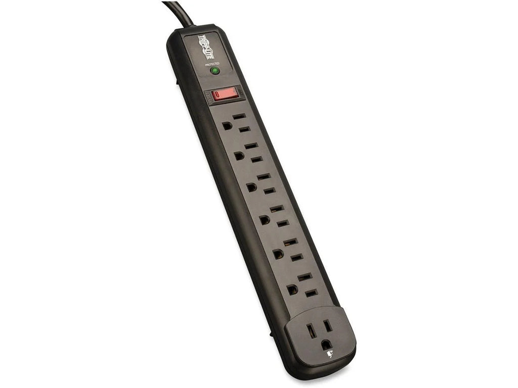 7 Outlet Black Surge Protector Power Strip F7560