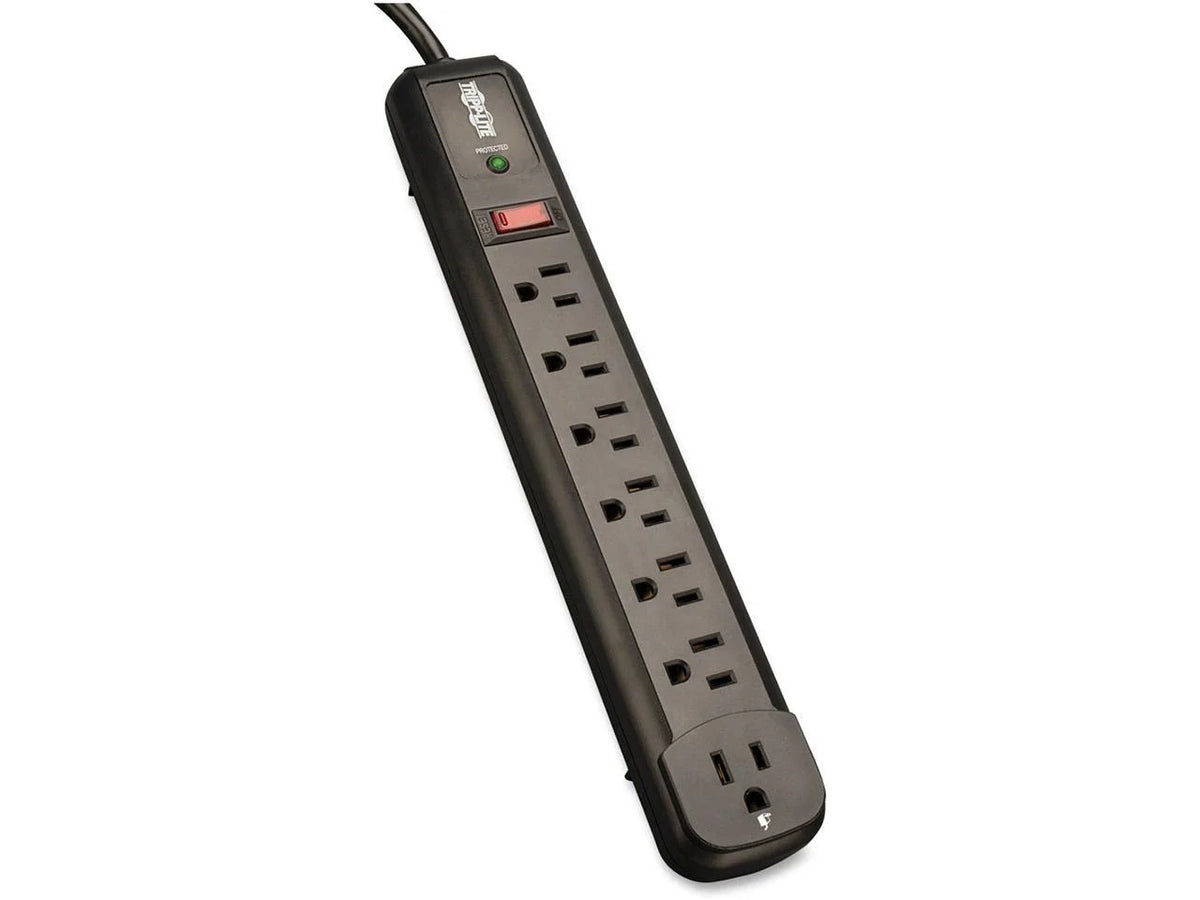 7 Outlet Black Surge Protector Power Strip F7560