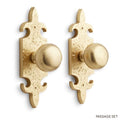 Satin Brass Passage Door Knobset Z392