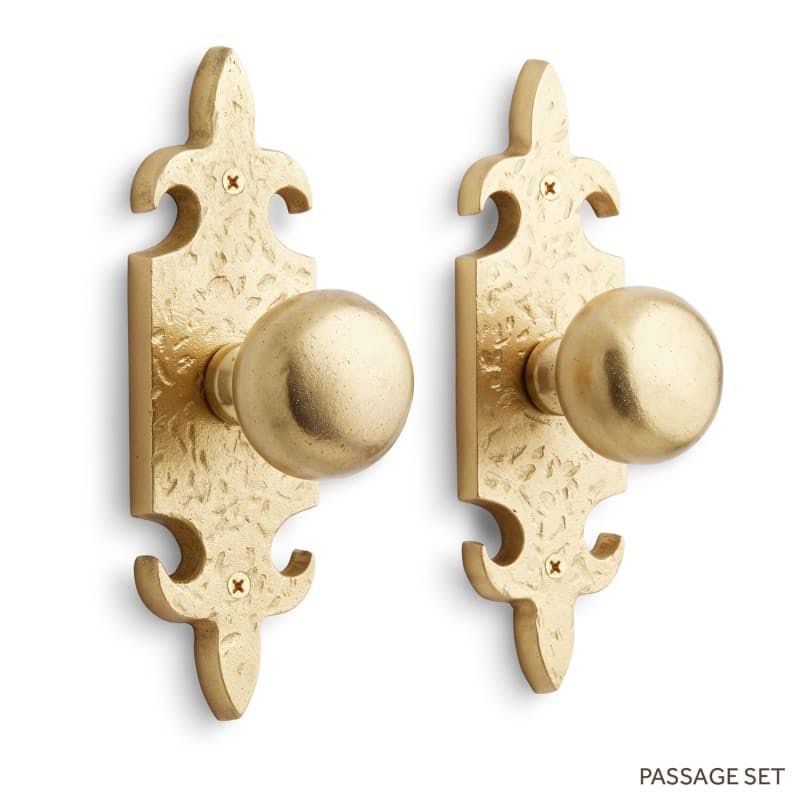 Satin Brass Passage Door Knobset Z392