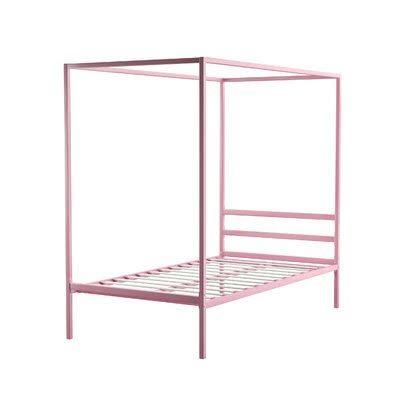 Pink Twin Canopy Bed C4570