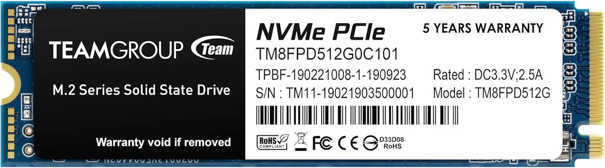 2TB NVMe PCIe Gen3x4 M.2 2280 Internal Solid State Drive SSD E4807