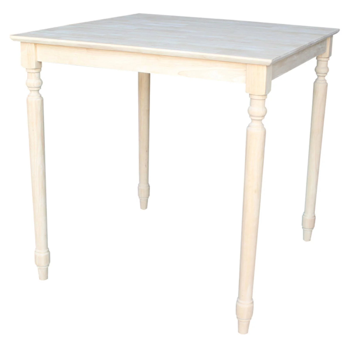 Solid Wood Top Table with Turned Legs E81907