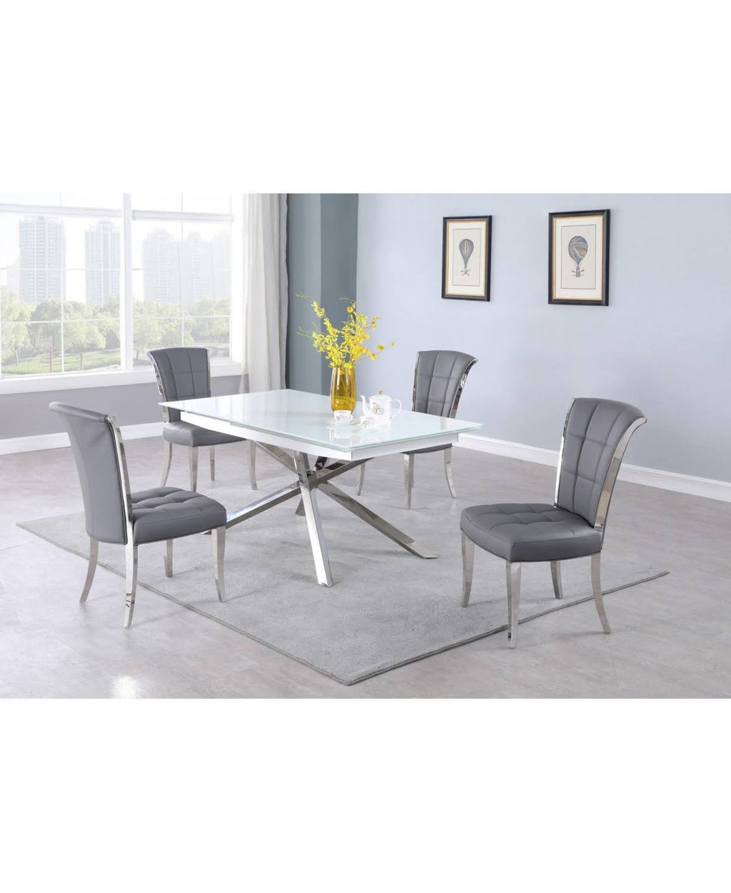 White Tufted Side Chair, Set of 2 T478033