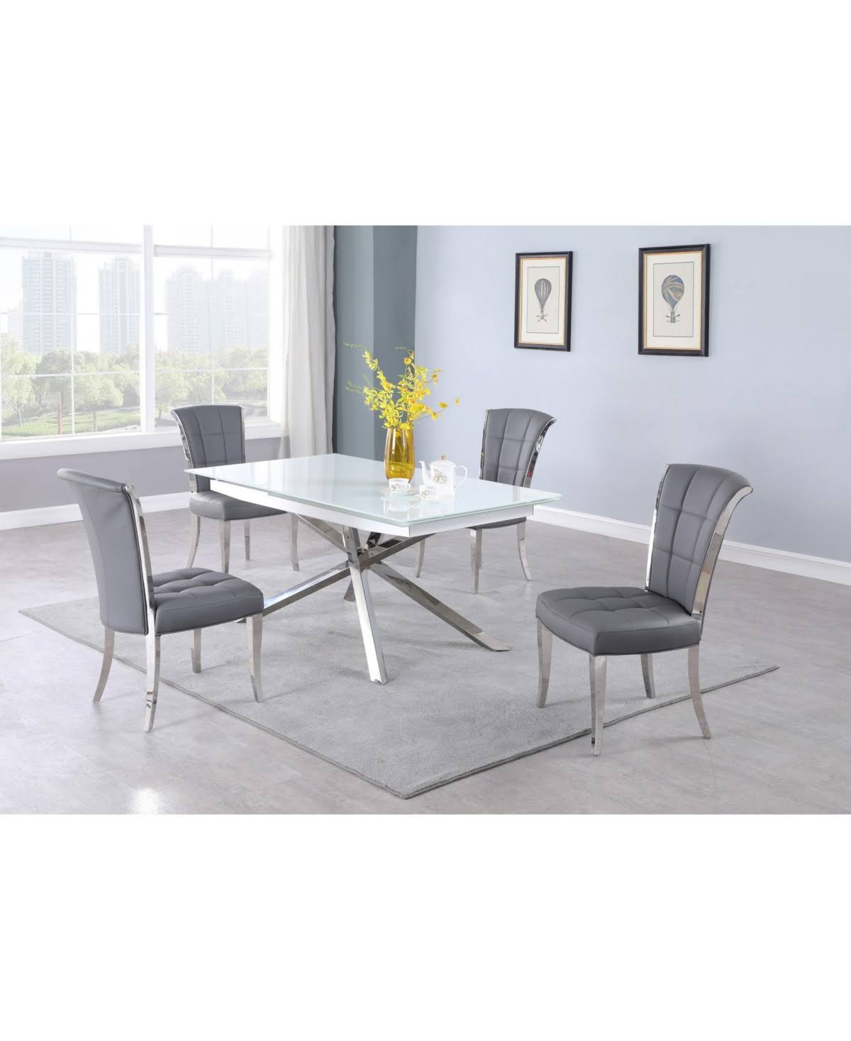 White Tufted Side Chair, Set of 2 T478033