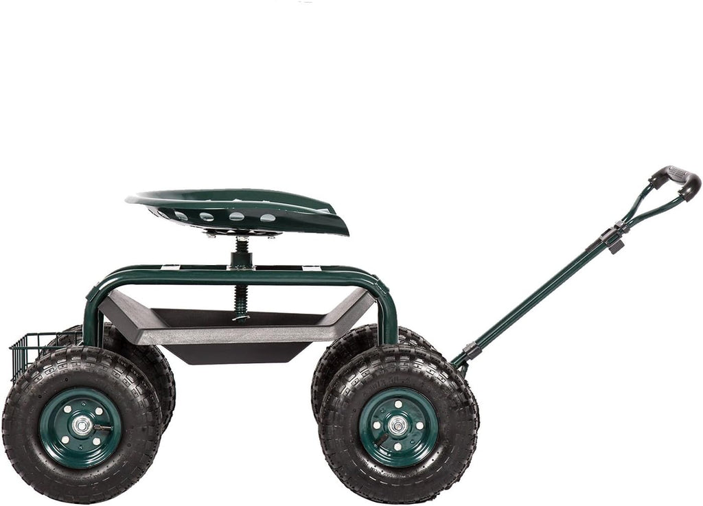 Rolling Garden Cart Work Seat with Tool Tray S180872