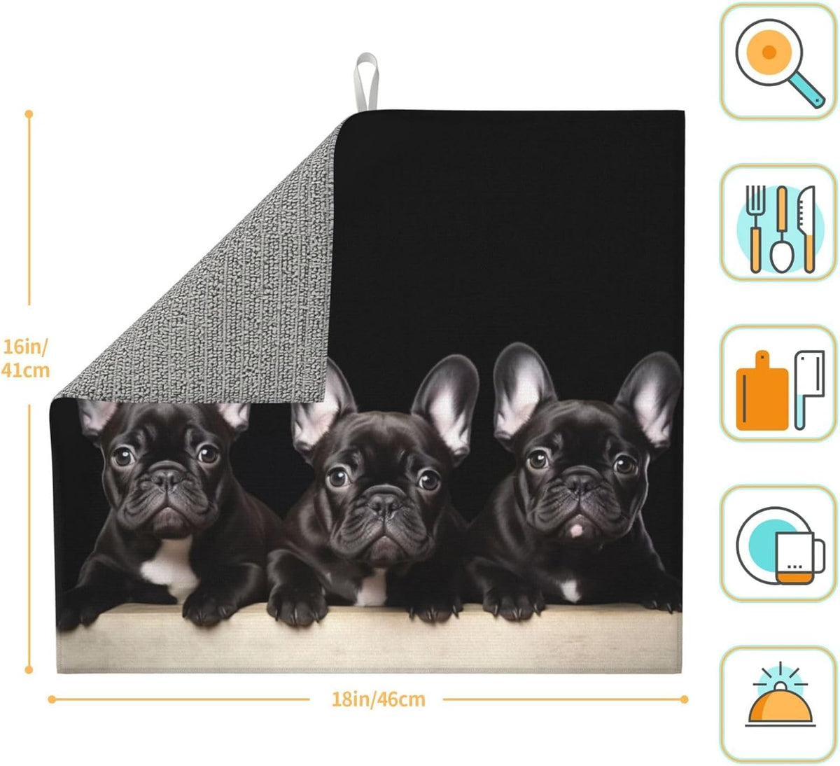 Microfiber Dish Drying Mat 16" X 18" Y3020