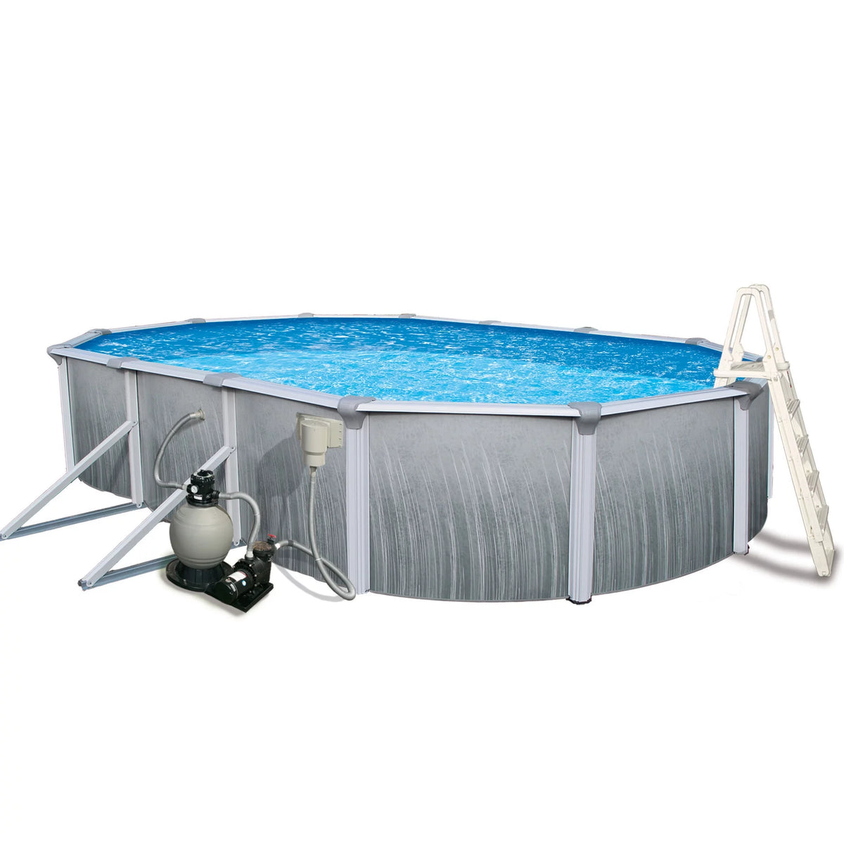 12-ft x 24-ft Oval 52-in Deep Metal Wall Swimming Pool O476953