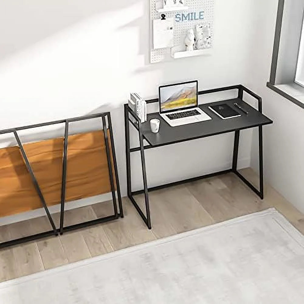 Small Folding Computer Desk 41 inch with Protective Railing G888780