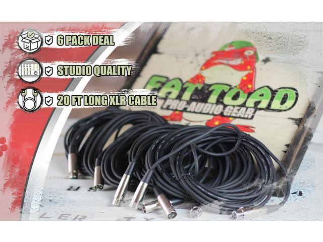 20 ft Pro Audio Microphone Cable (6 Pack) Z8940