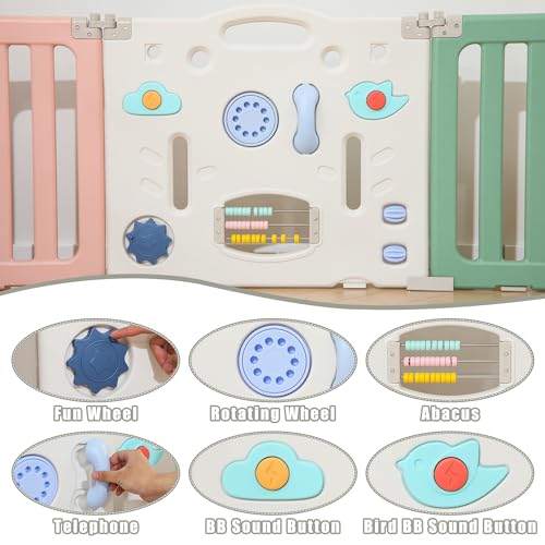 Grey 22 Panels Extra Large Baby Play Pen J94998