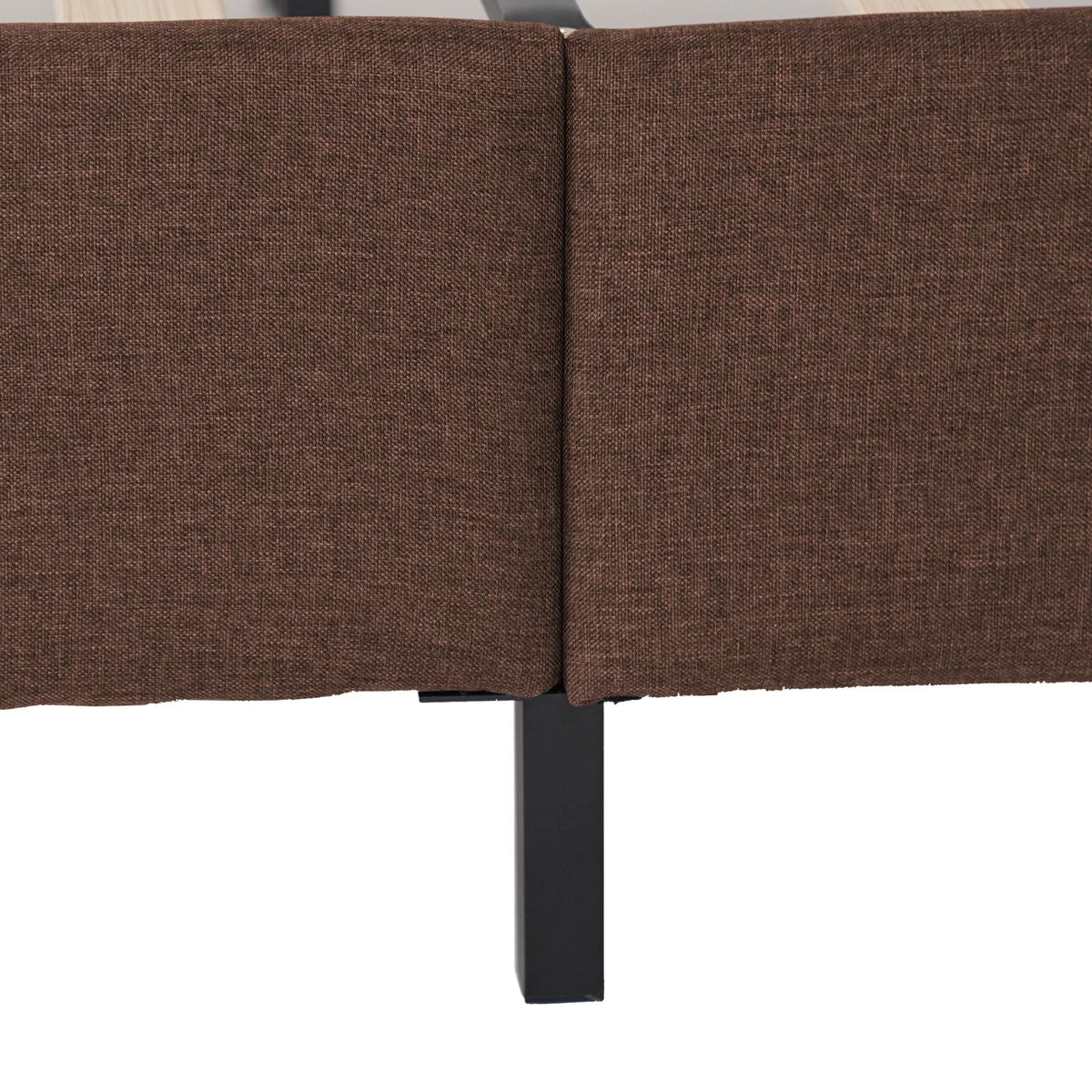 Queen Size Wood Platform Bed Frame with Headboard and Footboard Brown F7337