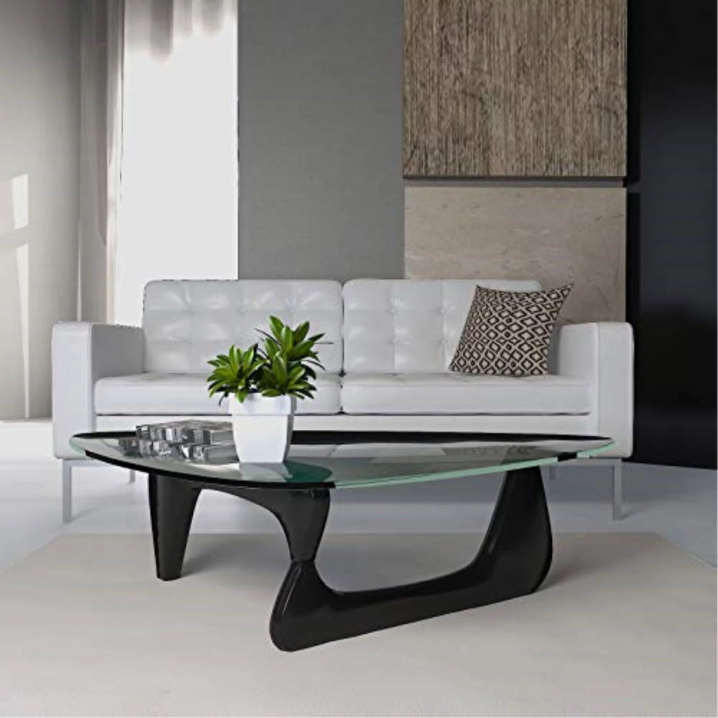 Black Wooden Glass Top Coffee Table B471125
